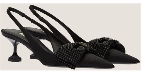 miu miu satin pumps|Black Satin Slingback Pumps .